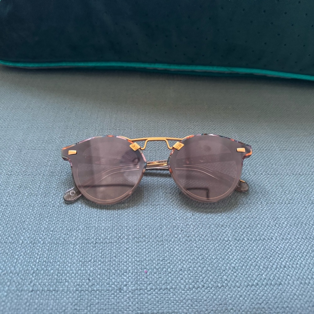 NWOT KREWE St. Louis Nylon Sunglasses, Confetti to Buff 24K